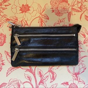 Black Leather Clutch/Wallet/Bag